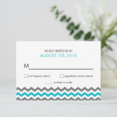 RSVP Chevron Zigzag Mariage moderne (Debout devant)