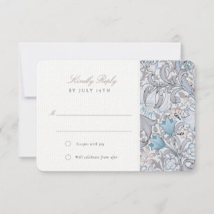 RSVP Classic Gouden Lelie Pastel Bruiloft Antwoord Kaart