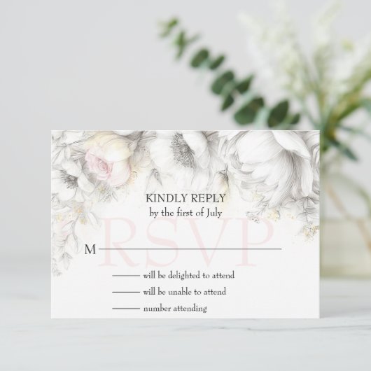 RSVP Classic Modern Ivory and Blush Floral (Staand voorkant)