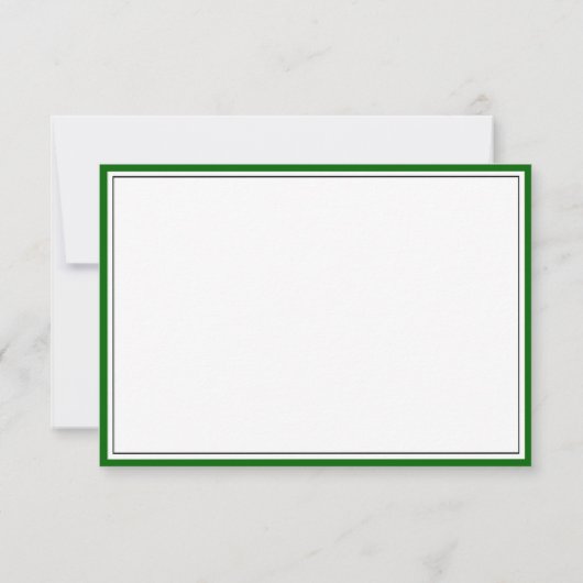 RSVP classique avec bordure vert foncé (Dos)