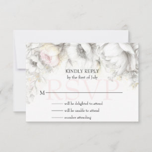RSVP Classique Fleurs d'ivoire et de rose moderne