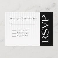 RSVP Classique Personnalisable Avec Des Bandes Sub