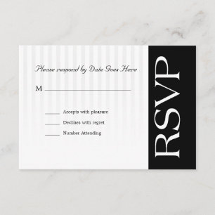 RSVP Classique Personnalisable Avec Des Bandes Sub