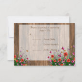 RSVP Coeur de monogramme avec Fleurs sauvages de p (Dos)