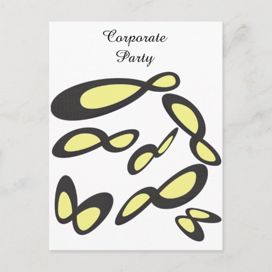 RSVP Corporate Party - Infinity-symbool Uitnodiging Briefkaart (Voorkant)