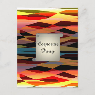 RSVP Corporate Party playful Vivid Uitnodiging Briefkaart