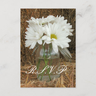 RSVP - Daisies in Mason Jar Kaartje