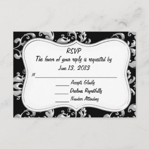 RSVP Damas noir et argent
