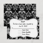 RSVP Damas noir et argent (Devant / Derrière)