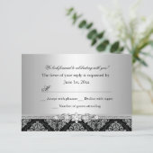 RSVP Damask Argent & Noir (Debout devant)