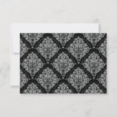 RSVP Damask Argent & Noir (Dos)