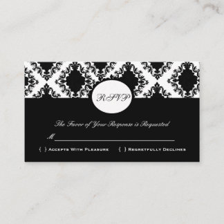 RSVP Damask Custom Wedding Response Kaart