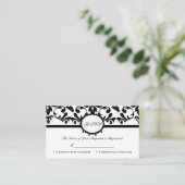 RSVP Damask Custom Wedding Response Kaart (Staand voorkant)