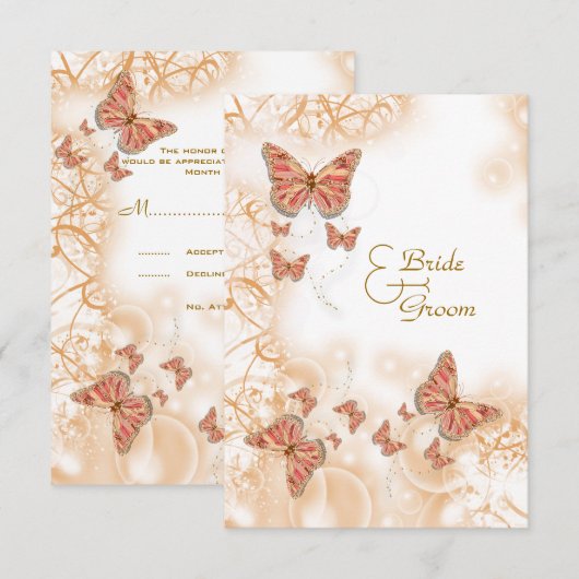 Rsvp de corail de papillon de pêche (Devant / Derrière)