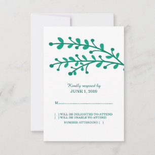 RSVP de feuillage simple vert