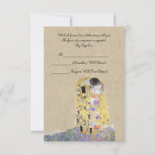 RSVP "De Kus" Gouden Bruiloft Jubileum Klimt Kaartje