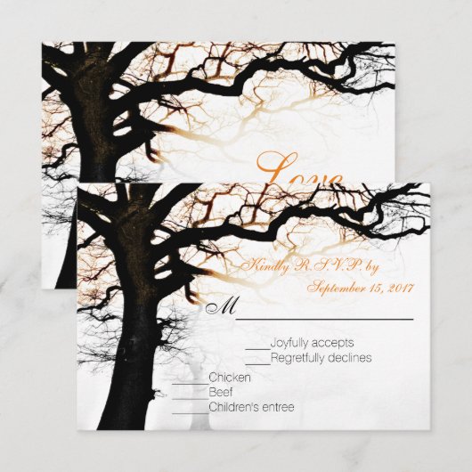 RSVP de l'arbre d'automne (Devant / Derrière)