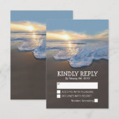 RSVP de mariage à la plage océane (Devant / Derrière)