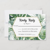 RSVP de mariage à la verdure tropicale (Devant)