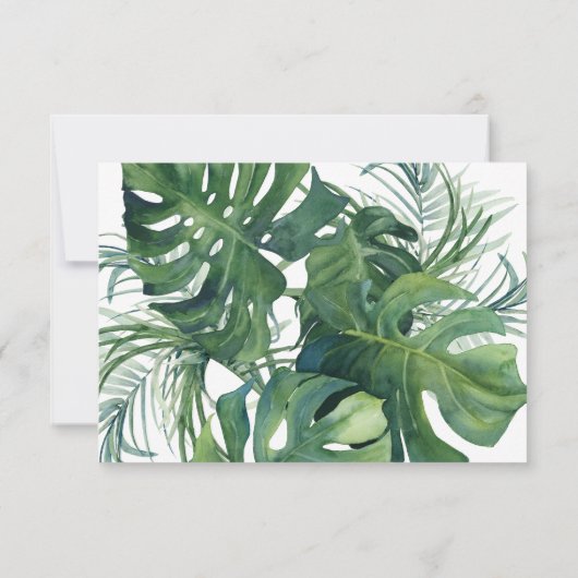 RSVP de mariage à la verdure tropicale (Dos)
