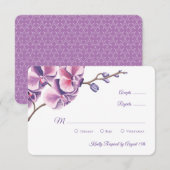 RSVP de mariage à l'orchidée pourpre (Devant / Derrière)