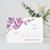 RSVP de mariage à l'orchidée pourpre (Debout devant)