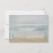 RSVP de mariage aquarelle bord de mer (Dos)