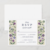 RSVP de mariage avec bordure illuminée (Devant / Derrière)