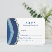 RSVP de mariage Blue Agate (Debout devant)