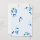 RSVP de mariage Blue and Delicate Blooms (Dos)