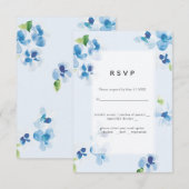 RSVP de mariage Blue and Delicate Blooms (Devant / Derrière)