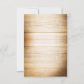 RSVP de mariage champêtre en bois rustique (Dos)