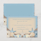 RSVP de mariage Coquilles de plage tropicales magn (Devant / Derrière)