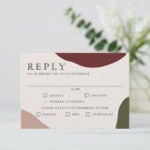 RSVP de mariage d'automne moderne avec choix de re (Debout devant)