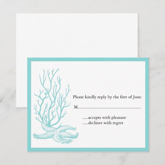 RSVP de mariage de destination (Devant / Derrière)