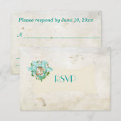 RSVP de mariage de destination plage (Devant / Derrière)