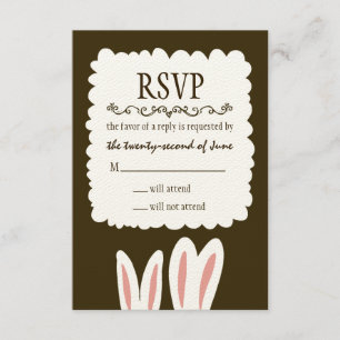RSVP de mariage de lapins lapins