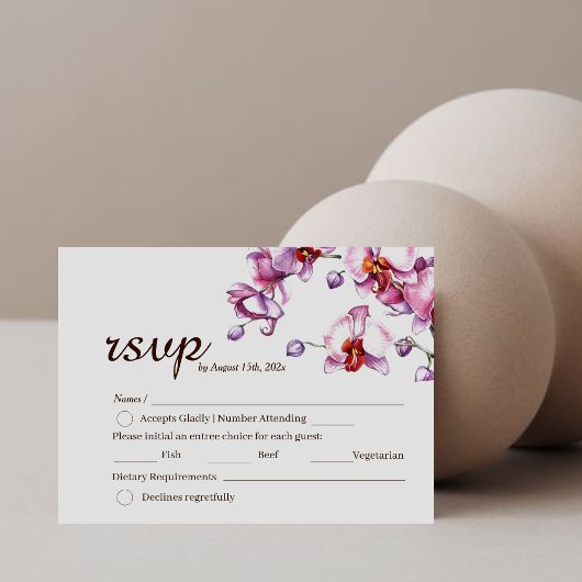 RSVP de mariage | Fleur d'orchidée