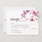 RSVP de mariage | Fleur d'orchidée (Devant)