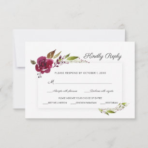 RSVP de mariage Fleurs et verdure de Bourgogne