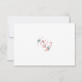 RSVP de mariage floral corail (Dos)