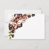 RSVP de mariage floral rose rustique (Dos)