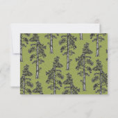 RSVP de mariage forestier rustique en séquoia roug (Dos)