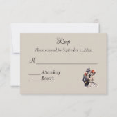 RSVP de mariage Halloween Jour des Morts (Devant)