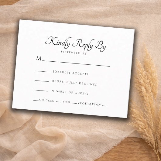 RSVP de mariage moderne