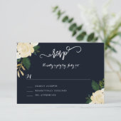 RSVP de mariage naval botanique moderne (Debout devant)