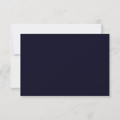 RSVP de mariage naval botanique moderne (Dos)