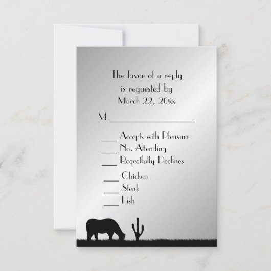 RSVP de mariage occidental (Devant)