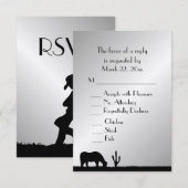 RSVP de mariage occidental (Devant / Derrière)