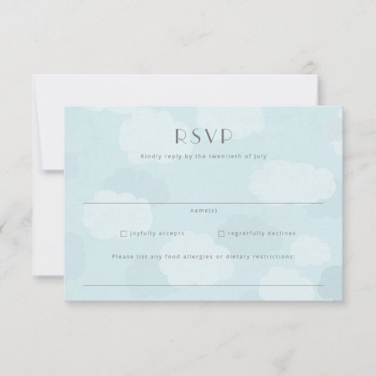 RSVP de mariage pour mariages à destination (Devant)